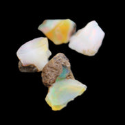 Natural Opal from Ethiopia 4 stones 8-9mm 13ct 2.6g in sunlight - Rocks and Things Store
