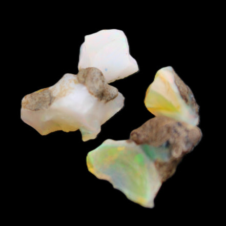 Natural Opal from Ethiopia 4 stones 8-9mm 13ct 2.6g in sunlight - Rocks and Things Store