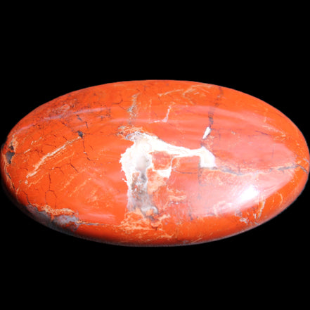 Red Jasper palmstone 56mm 45g in sunlight - Rocks and Things Store
