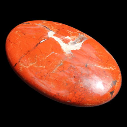 Red Jasper palmstone 56mm 45g in sunlight - Rocks and Things Store