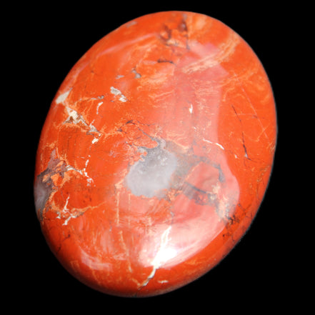 Red Jasper palmstone 56mm 45g in sunlight - Rocks and Things Store