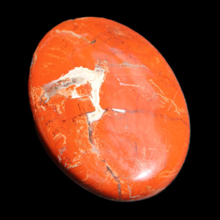 Red Jasper palmstone 56mm 45g in sunlight - Rocks and Things Store