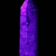 Llanite Que Sera wand 74mm 51g in UV light - Rocks and Things Store