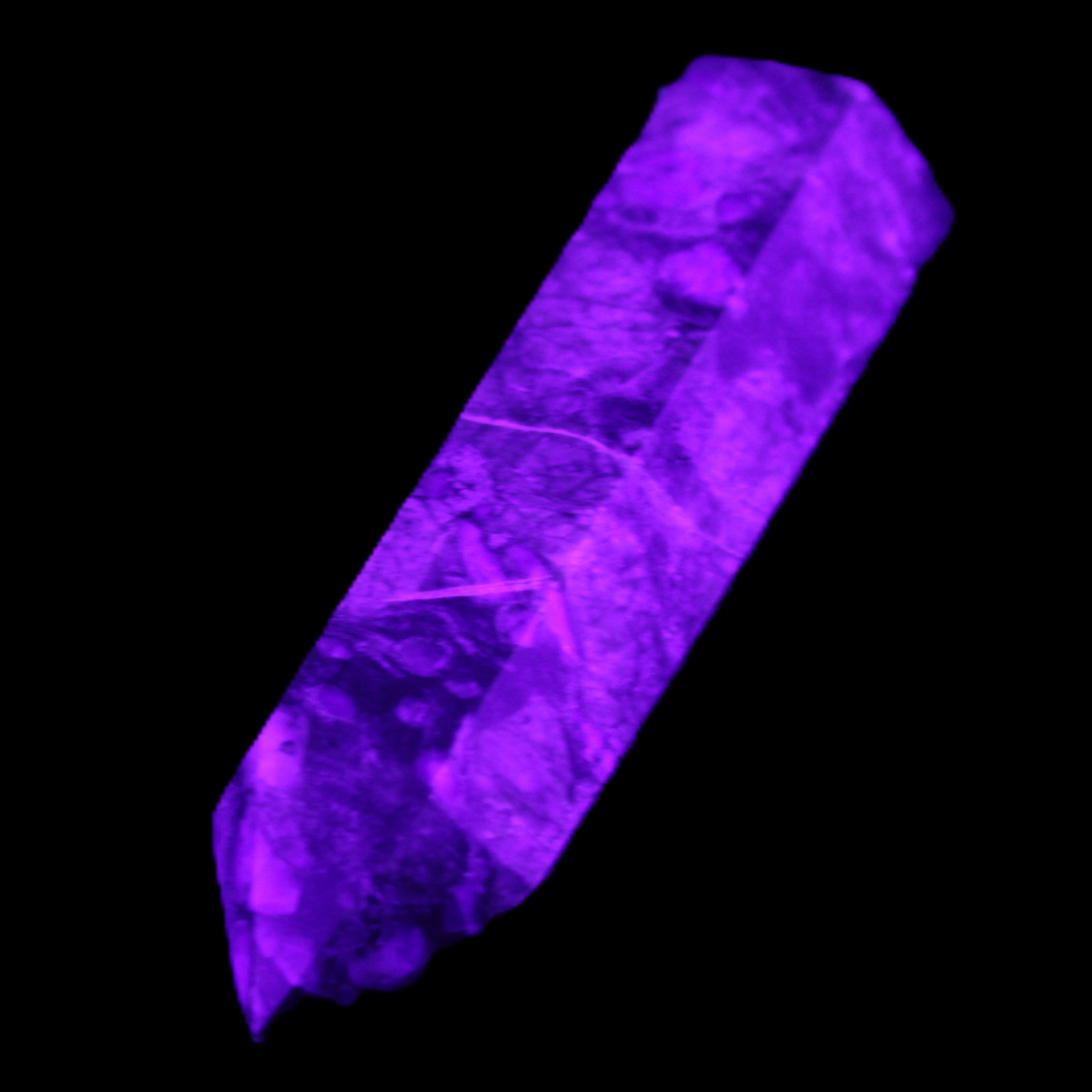 Llanite Que Sera wand 74mm 51g in UV light - Rocks and Things Store