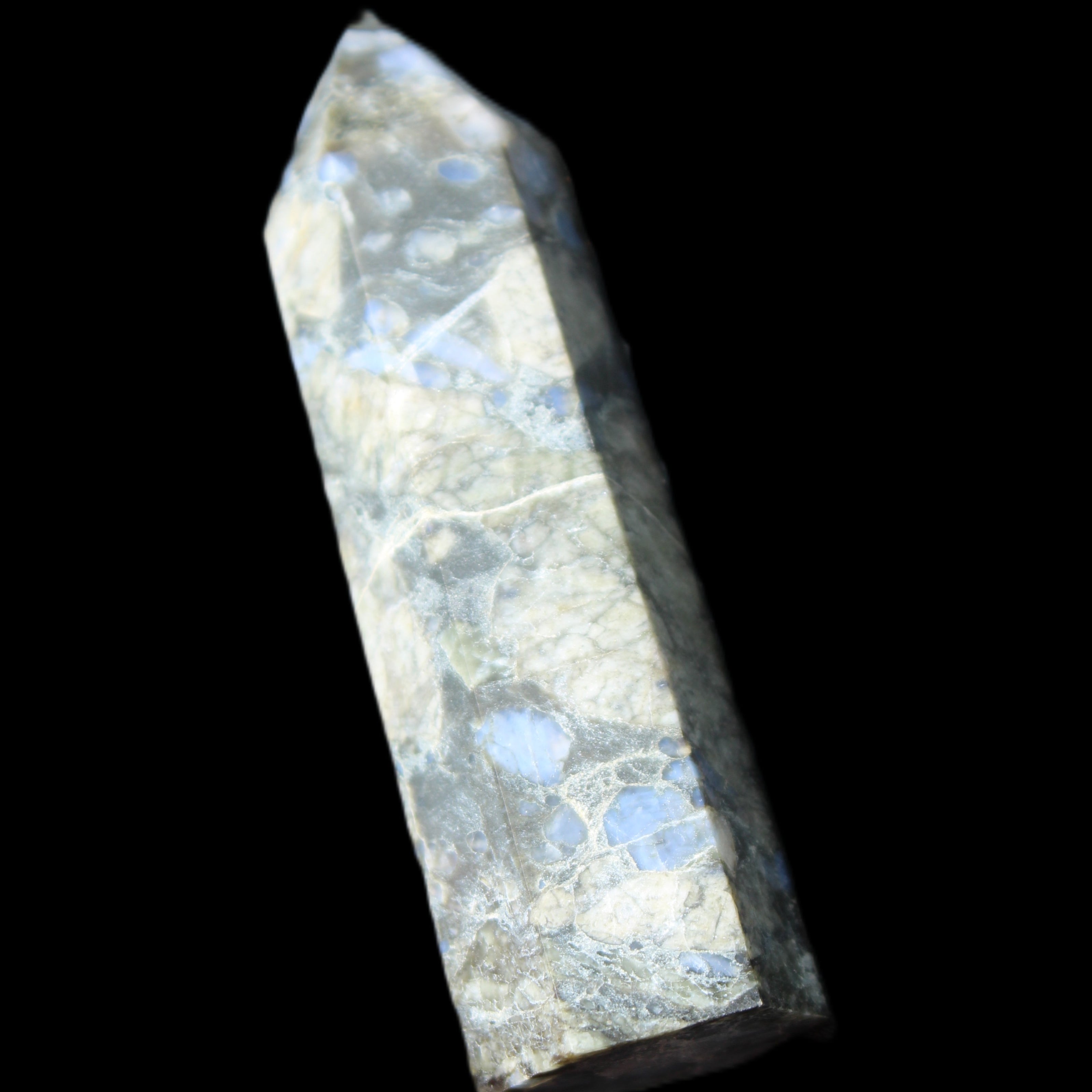 Llanite Que Sera wand 74mm 51g in sunlight - Rocks and Things Store