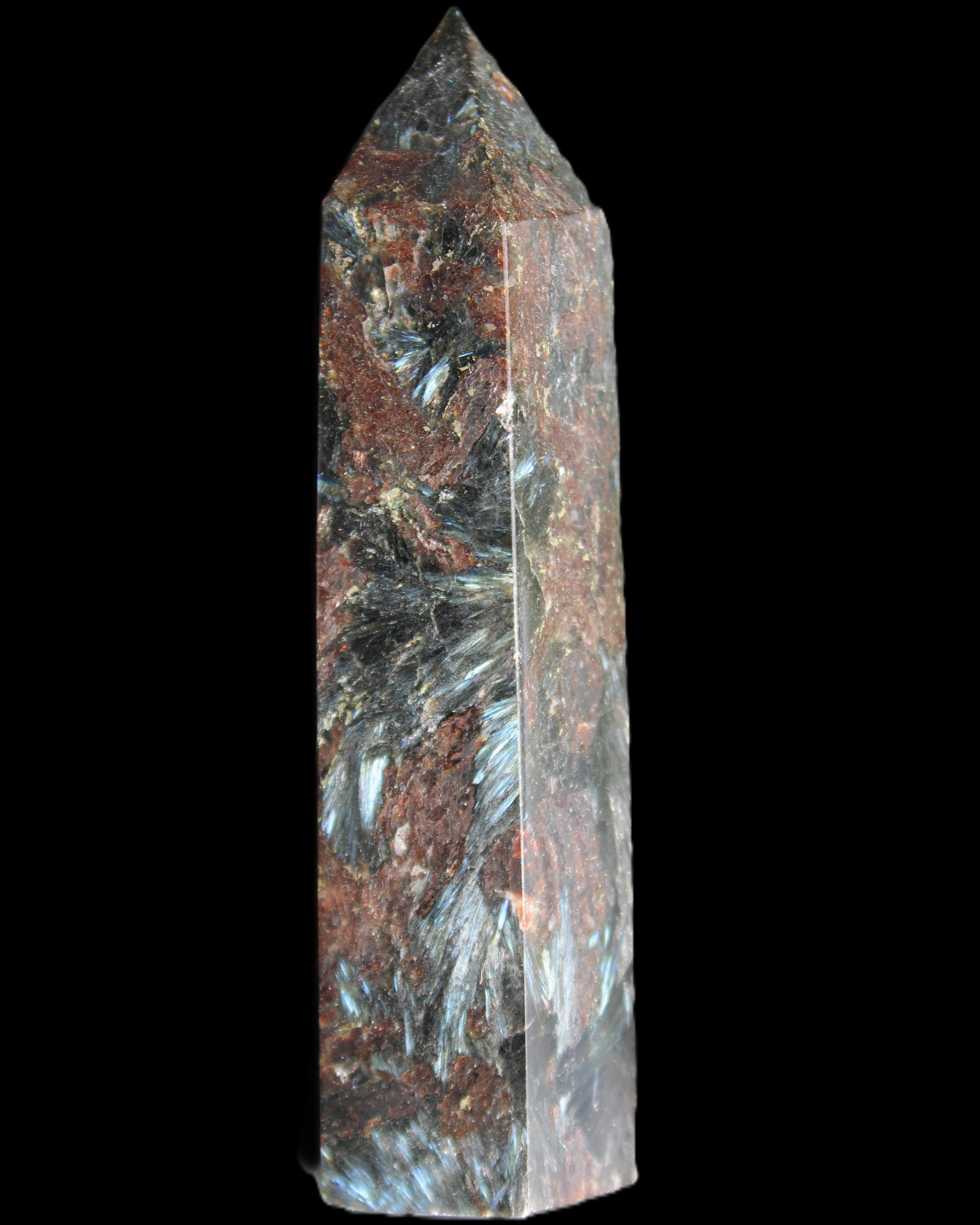 Astrophyllite wand 88mm 100g in sunlight - Rocks and Things Store