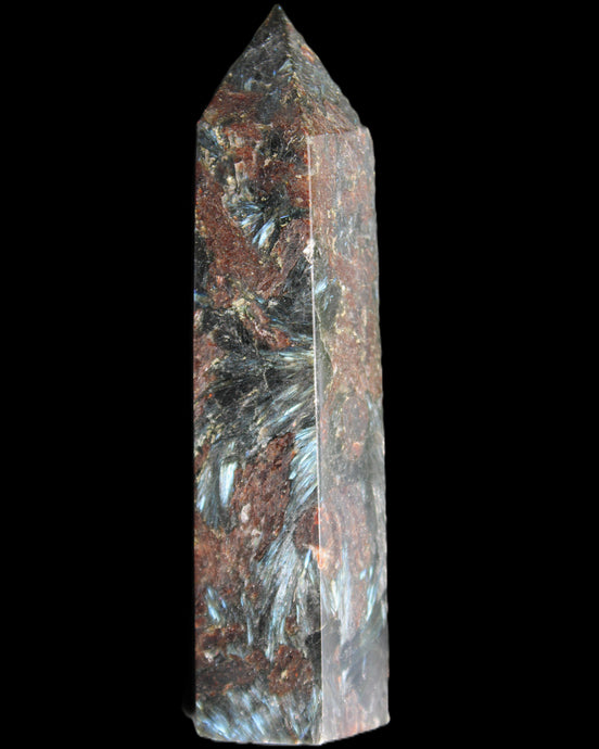 Astrophyllite wand 88mm 100g in sunlight - Rocks and Things Store