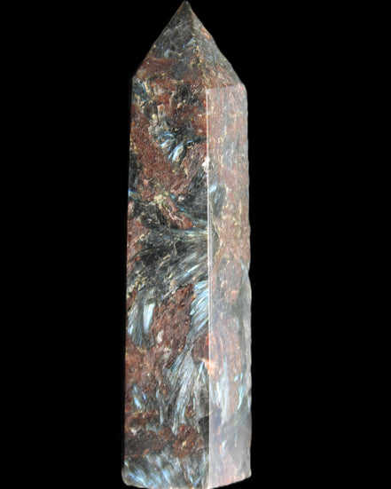 Astrophyllite wand 88mm 100g in sunlight - Rocks and Things Store
