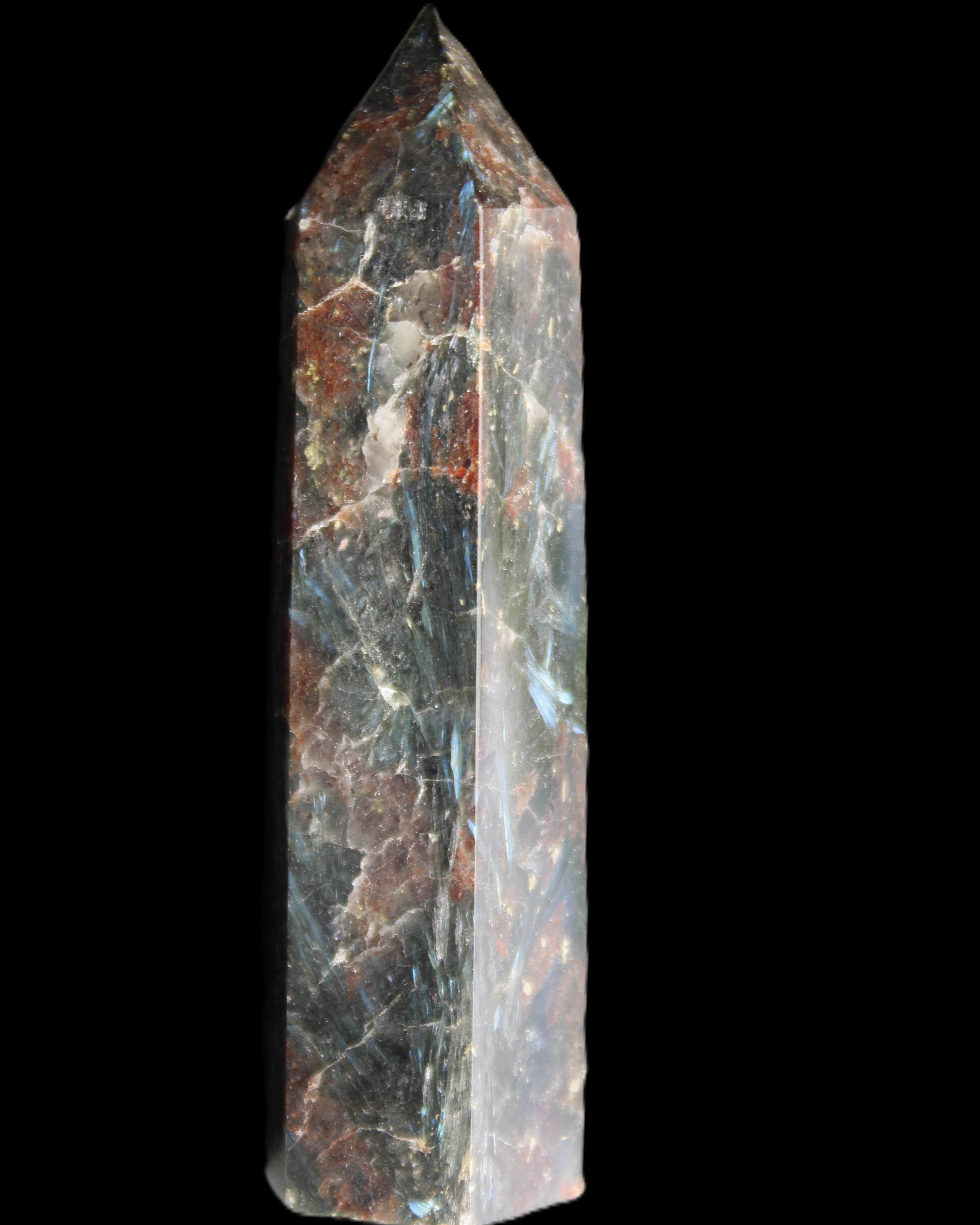 Astrophyllite wand 88mm 100g in sunlight - Rocks and Things Store