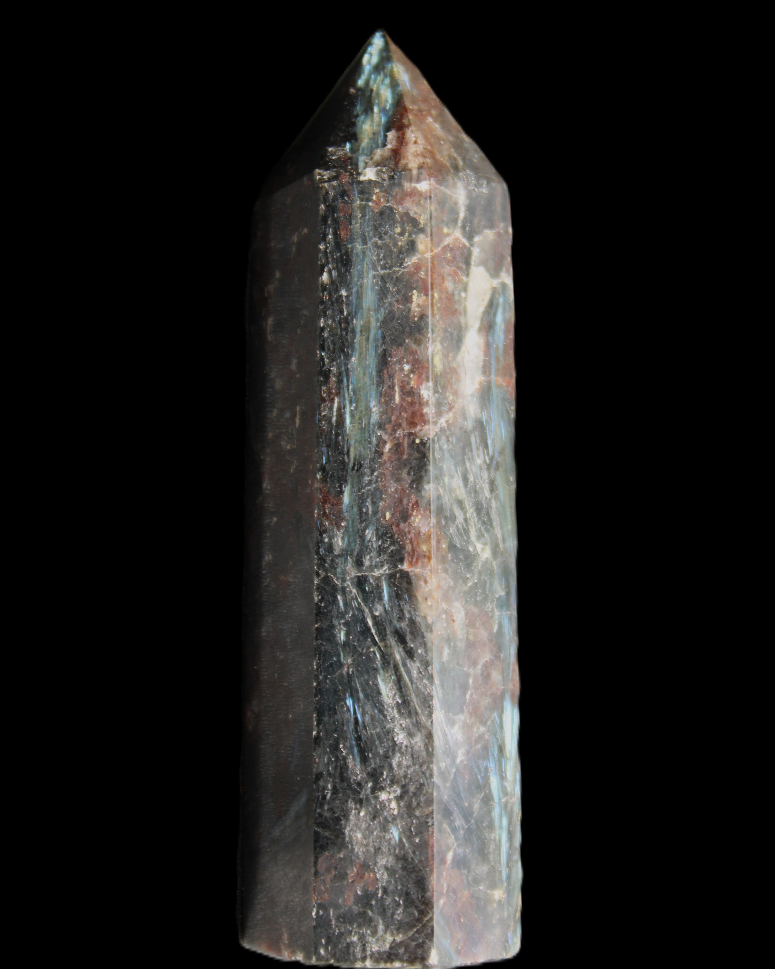 Astrophyllite wand 88mm 100g in sunlight - Rocks and Things Store