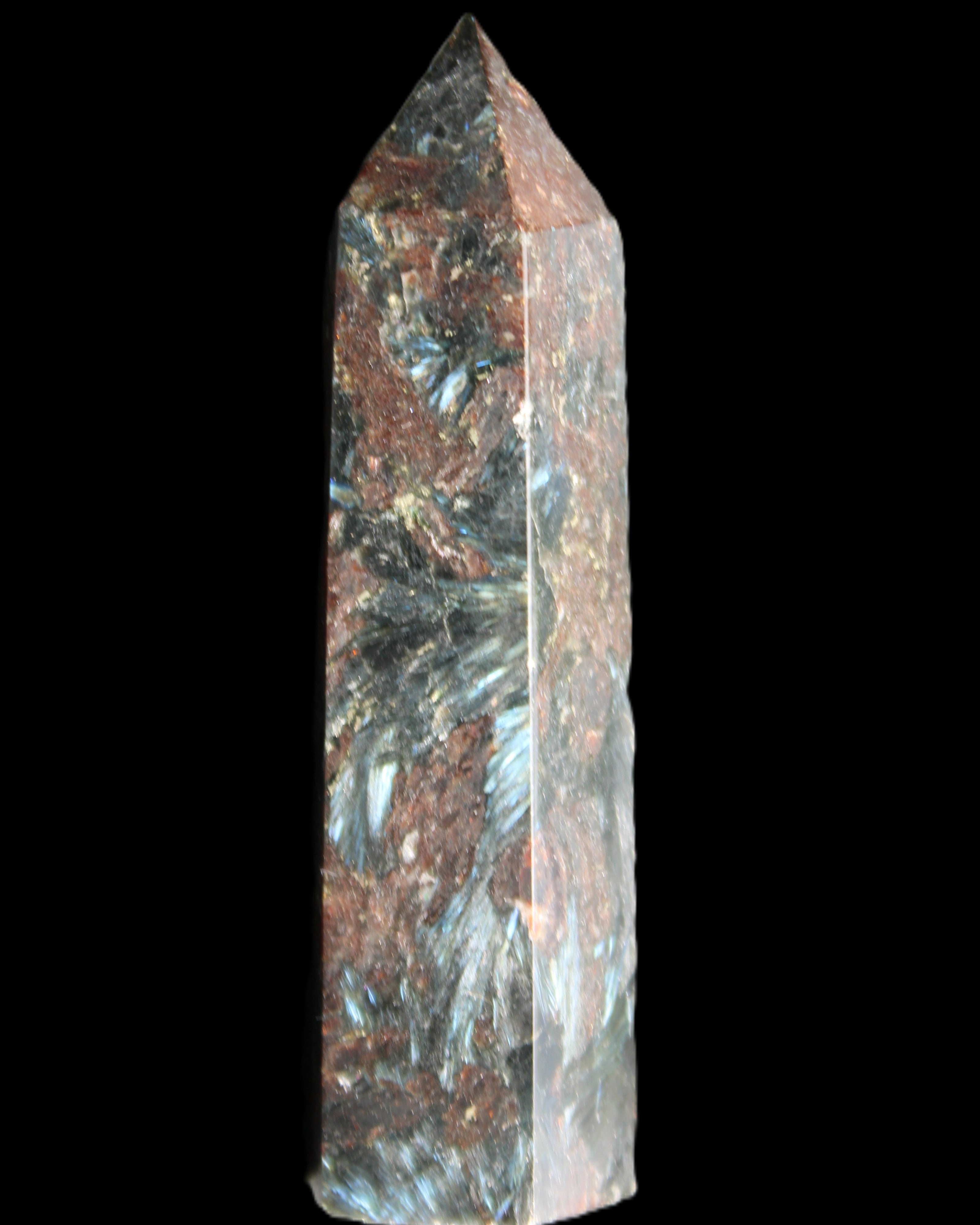 Astrophyllite wand 88mm 100g in sunlight - Rocks and Things Store