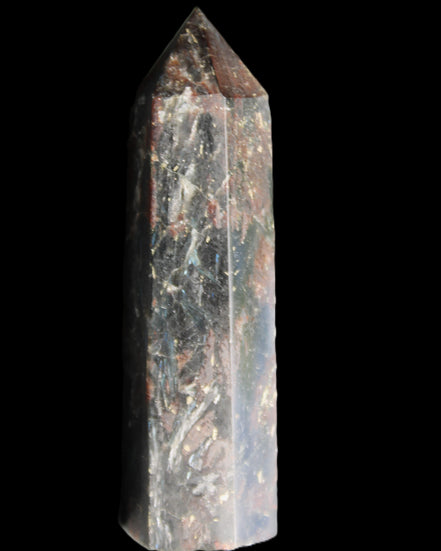 Astrophyllite wand 88mm 100g in sunlight - Rocks and Things Store