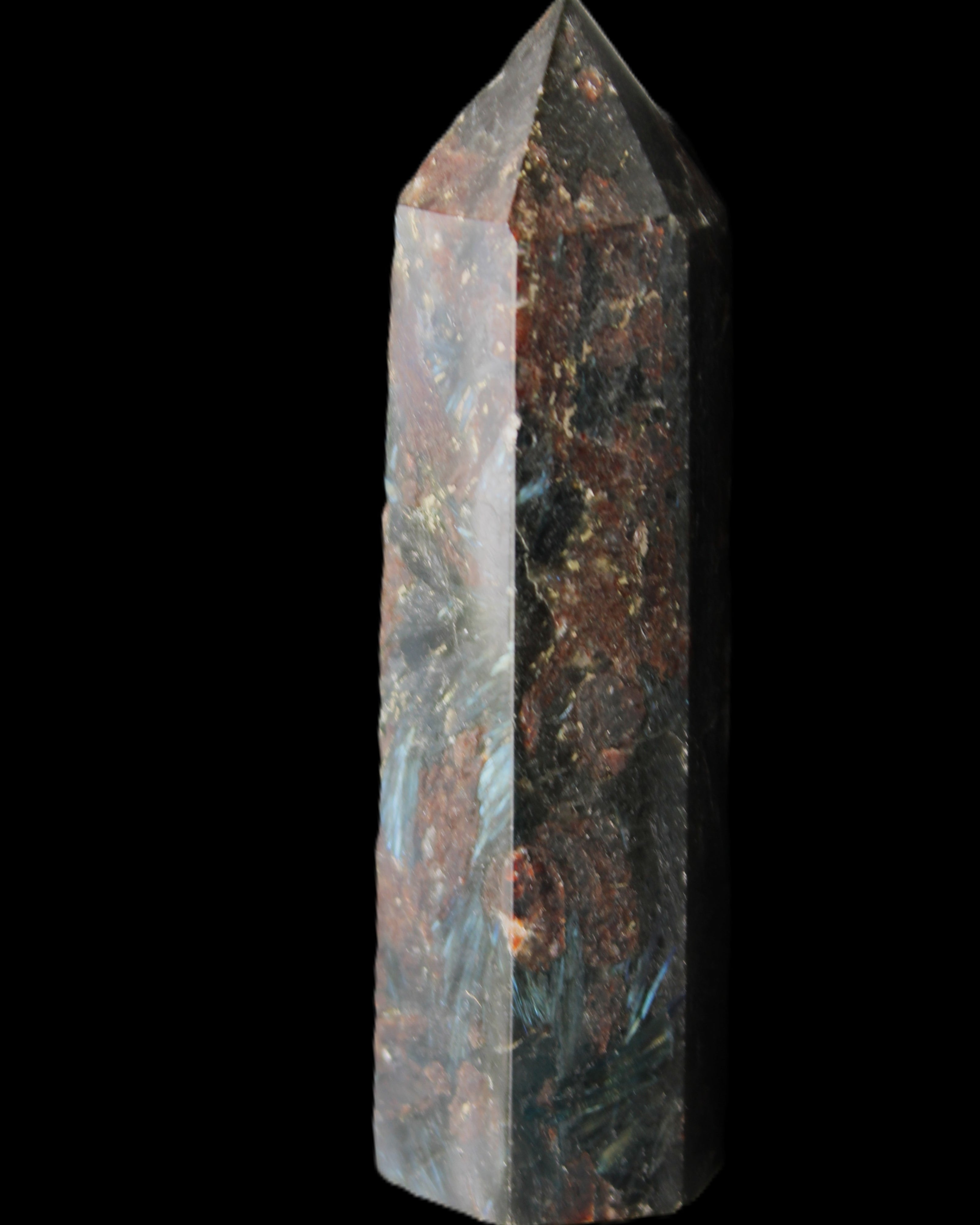 Astrophyllite wand 88mm 100g in sunlight - Rocks and Things Store
