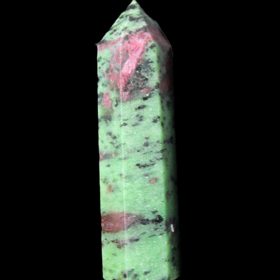 Zoisite ruby wand 84mm 88g in sunlight - Rocks and Things Store