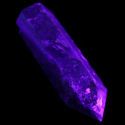 Moss Agate wand 85mm 82g in UV light - Rocks and Things Store