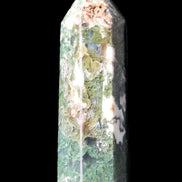 Moss Agate wand 85mm 82g in sunlight - Rocks and Things Store