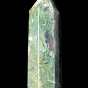 Moss Agate wand 85mm 82g in sunlight - Rocks and Things Store