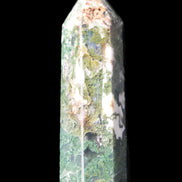 Moss Agate wand 85mm 82g in sunlight - Rocks and Things Store