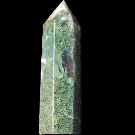 Moss Agate wand 85mm 82g in sunlight - Rocks and Things Store