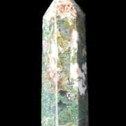 Moss Agate wand 85mm 82g in sunlight - Rocks and Things Store