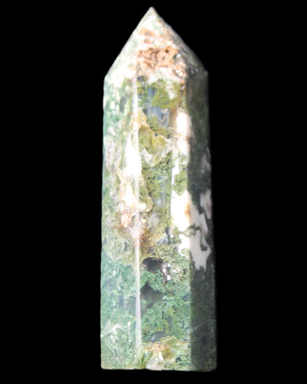 Moss Agate wand 85mm 82g in sunlight - Rocks and Things Store