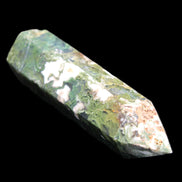 Moss Agate wand 85mm 82g in sunlight - Rocks and Things Store