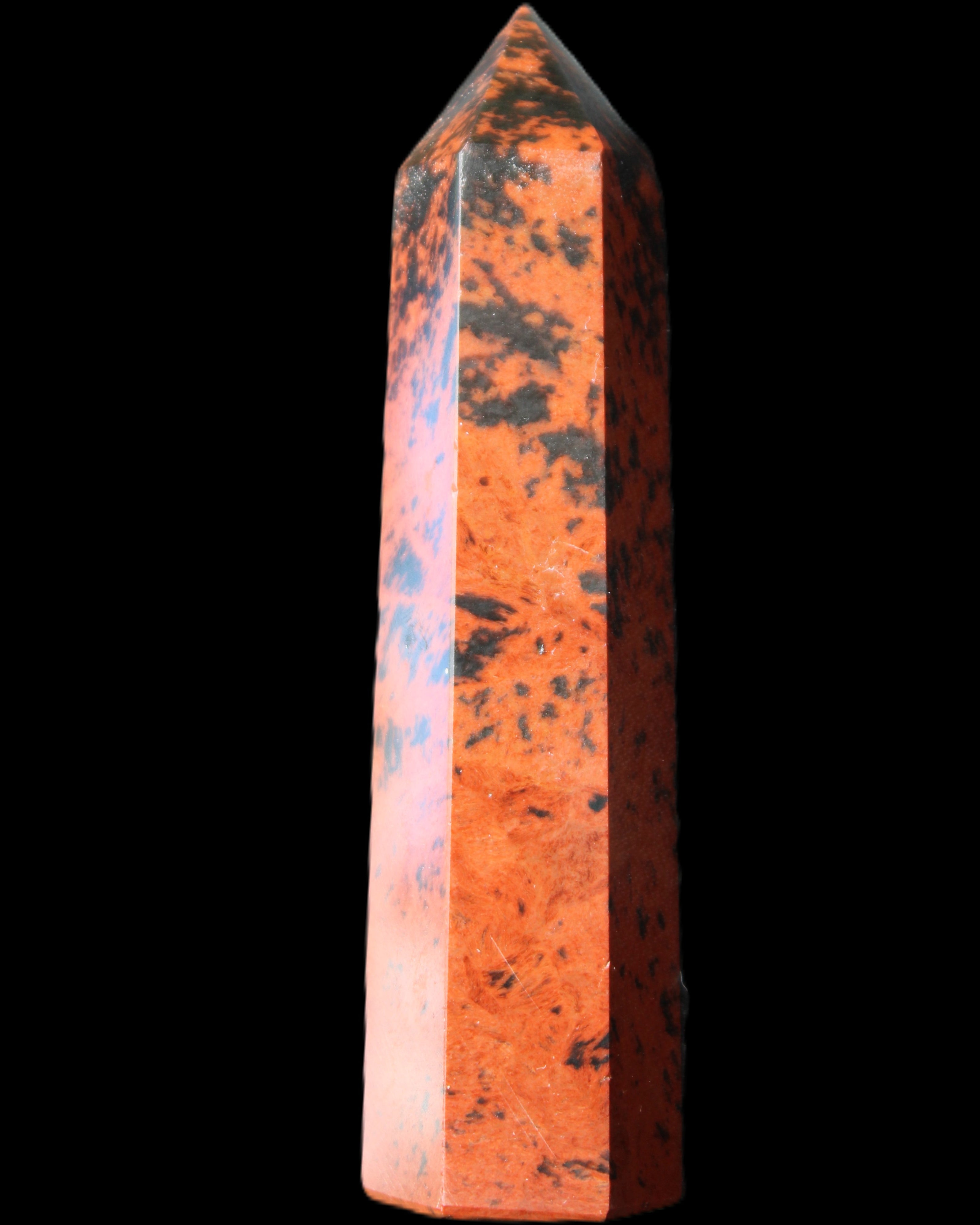 Mahogany Obsidian wand 86mm 54g in sunlight - Rocks and Things Store