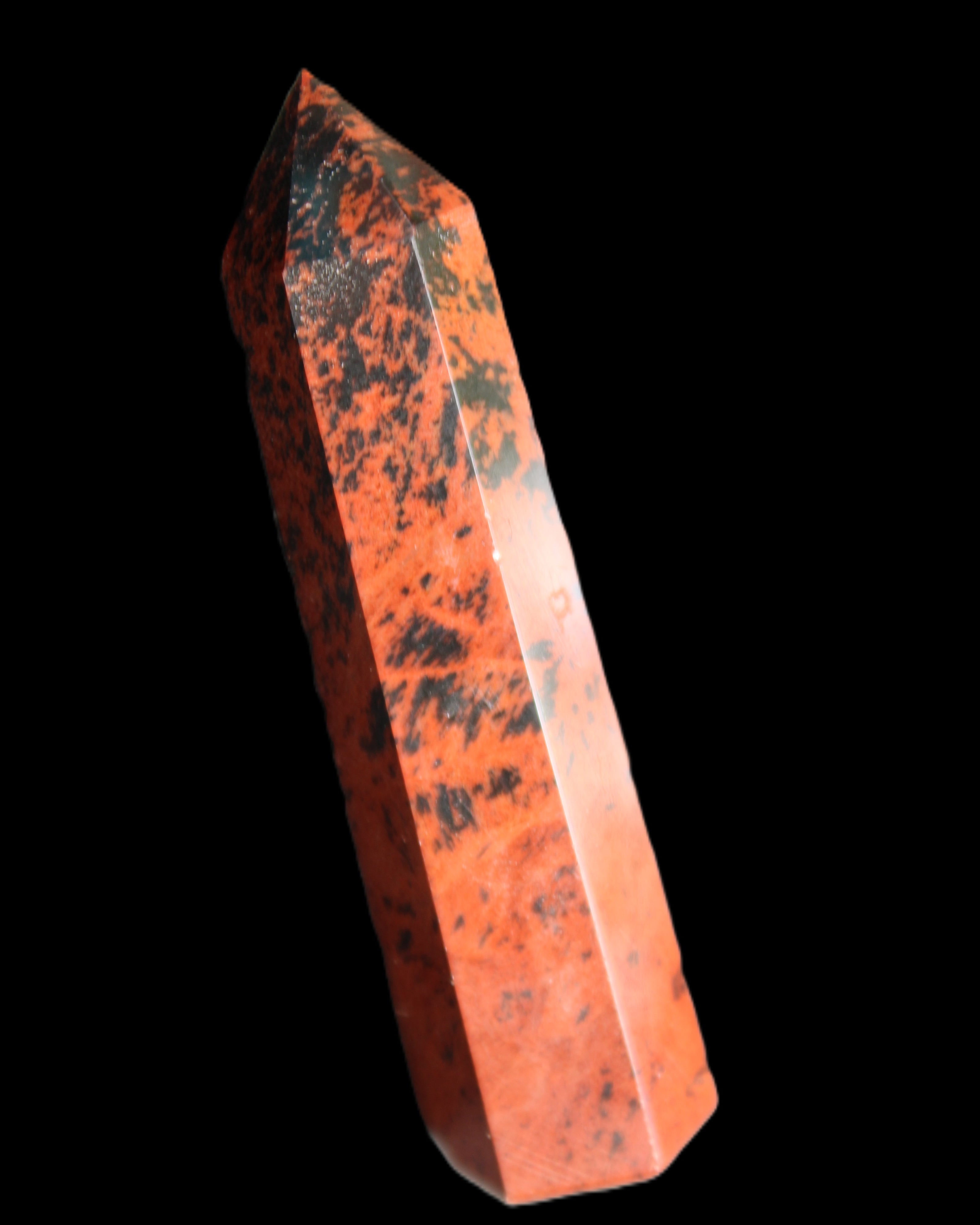 Mahogany Obsidian wand 86mm 54g in sunlight - Rocks and Things Store