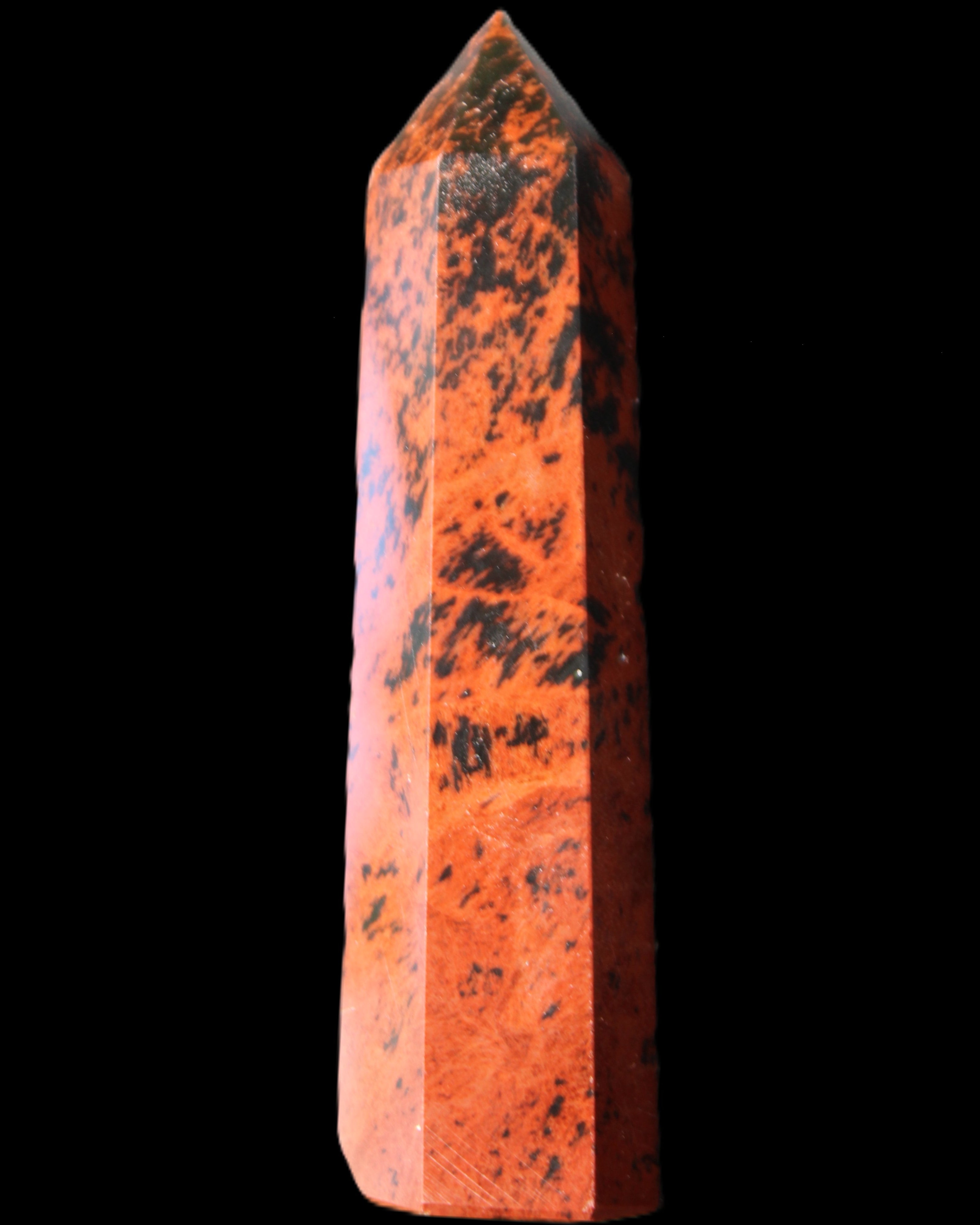 Mahogany Obsidian wand 86mm 54g in sunlight - Rocks and Things Store