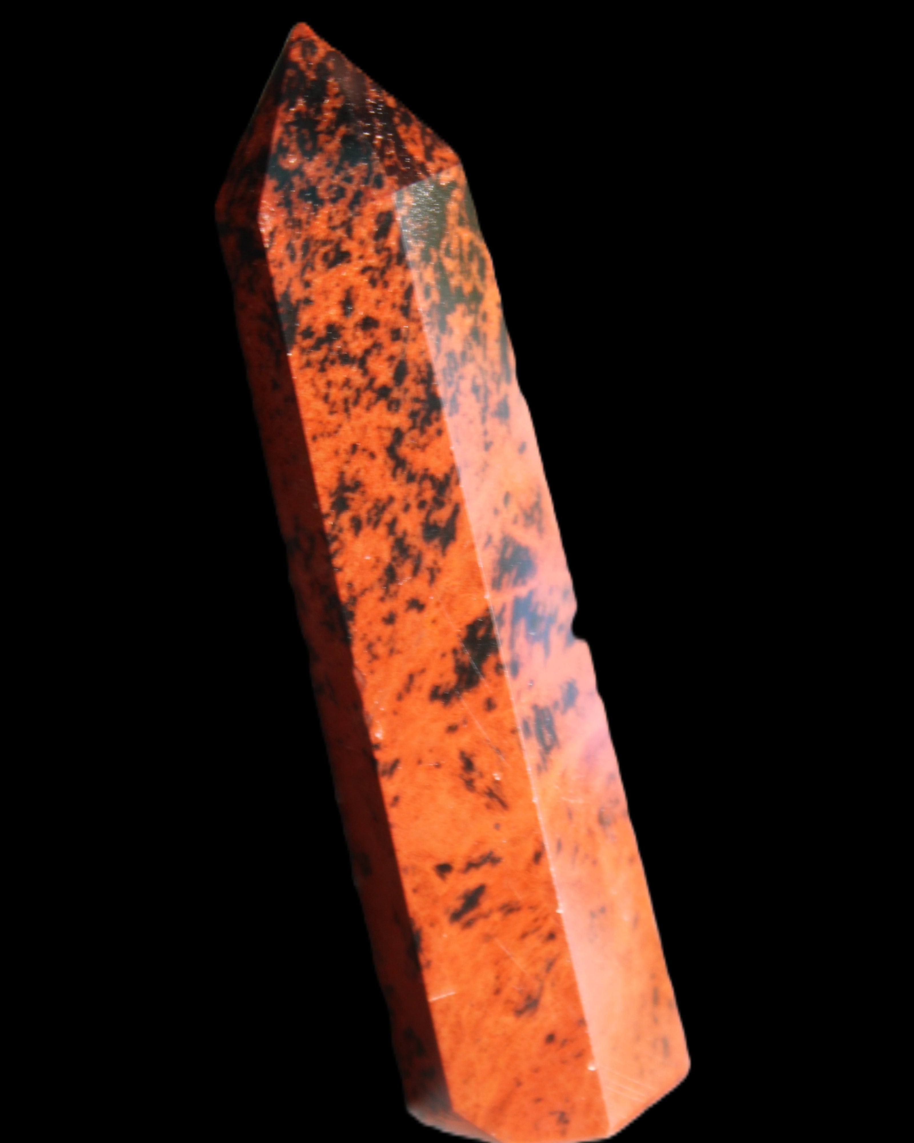 Mahogany Obsidian wand 86mm 54g in sunlight - Rocks and Things Store