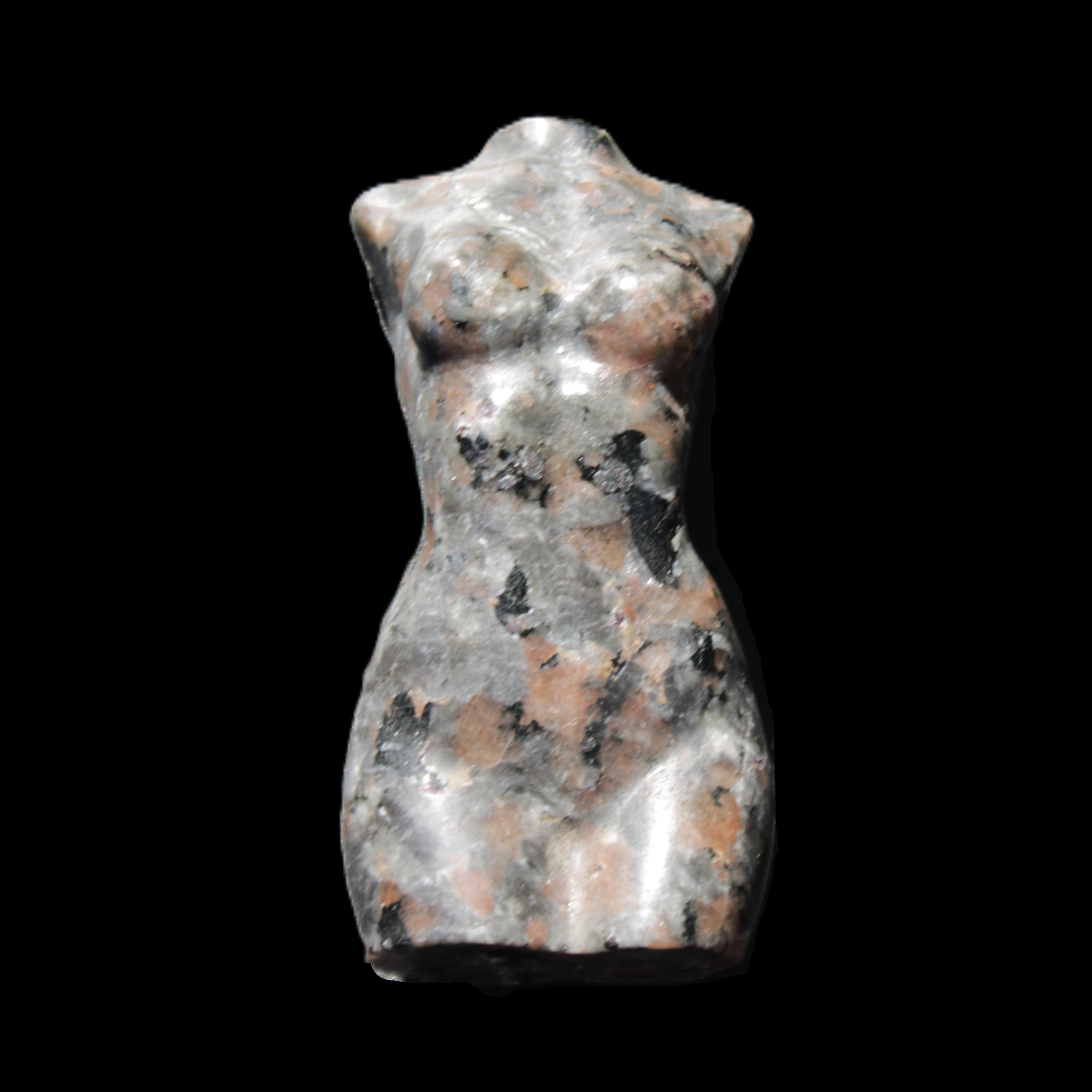 Yooperlite hand carved goddess 38*79mm 135g in sunlight - Rocks and Things Store