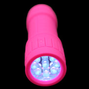 EverBrite UV Black Light Flashlight 9-Led 395nm with batteries in sunlight - Rocks and Things Store