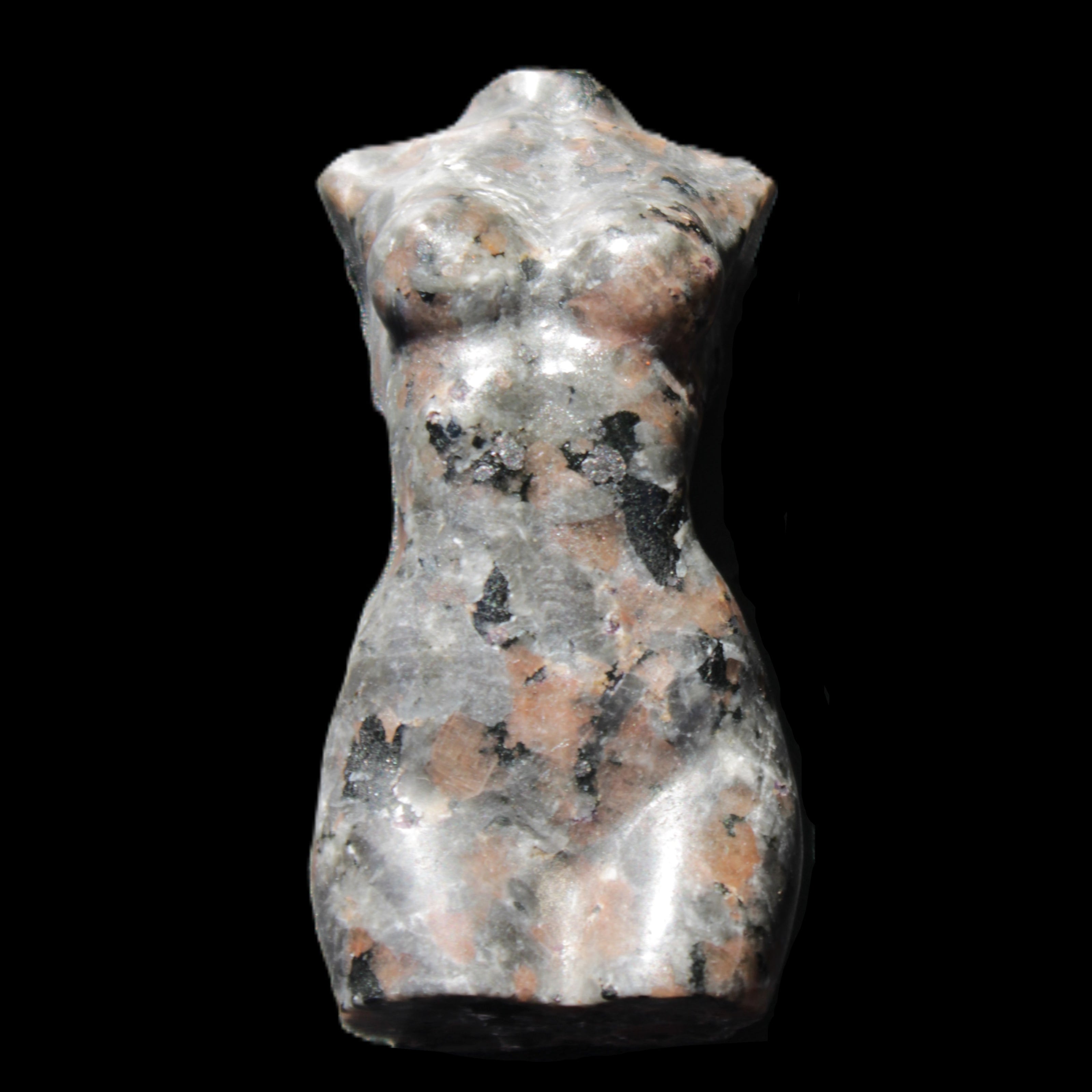 Yooperlite hand carved goddess 38*79mm 135g in sunlight - Rocks and Things Store