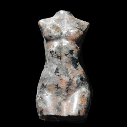 Yooperlite hand carved goddess 38*79mm 135g in sunlight - Rocks and Things Store