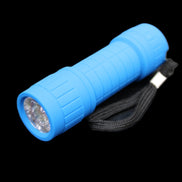 EverBrite UV Black Light Flashlight 9-Led 395nm with batteries in sunlight - Rocks and Things Store
