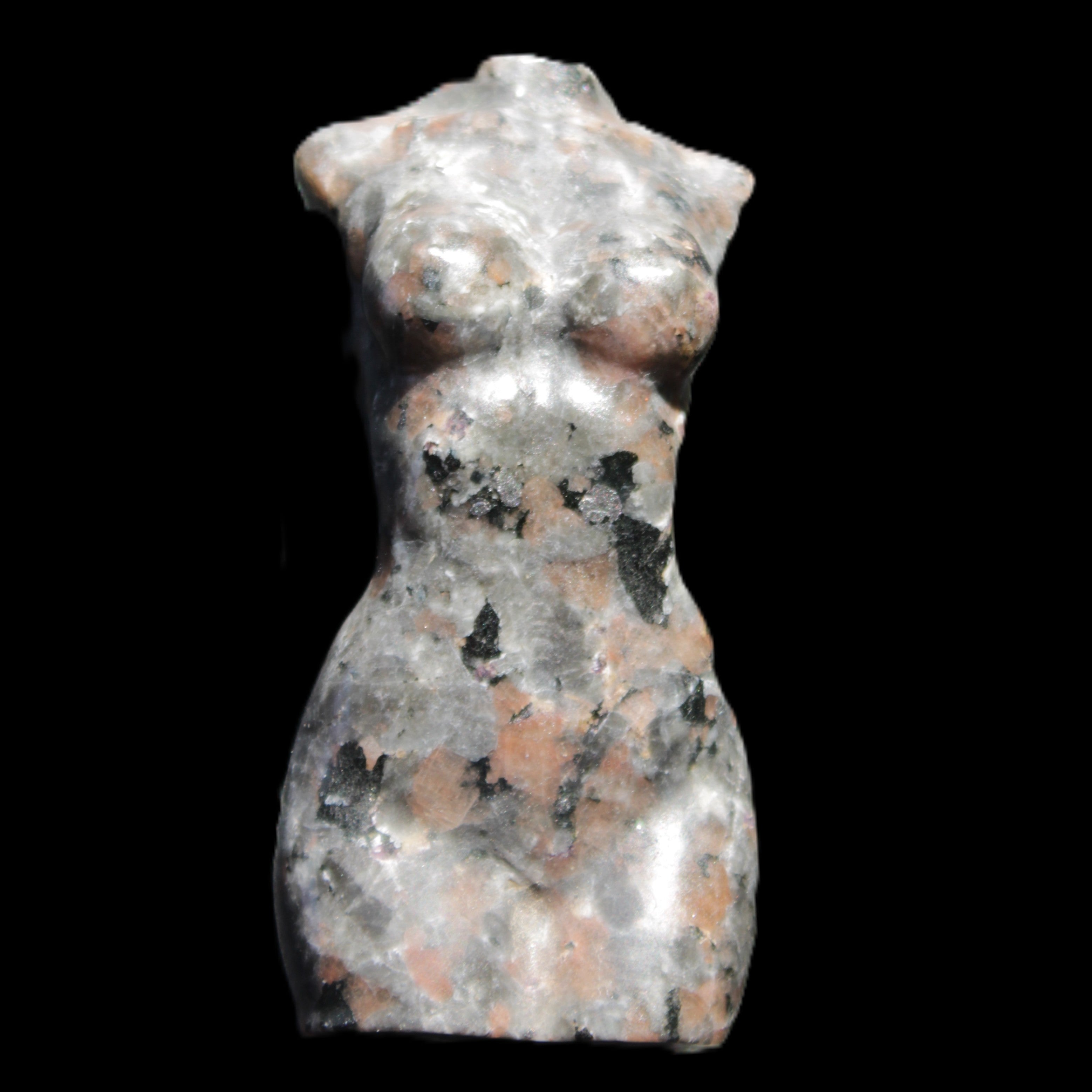 Yooperlite hand carved goddess 38*79mm 135g in sunlight - Rocks and Things Store