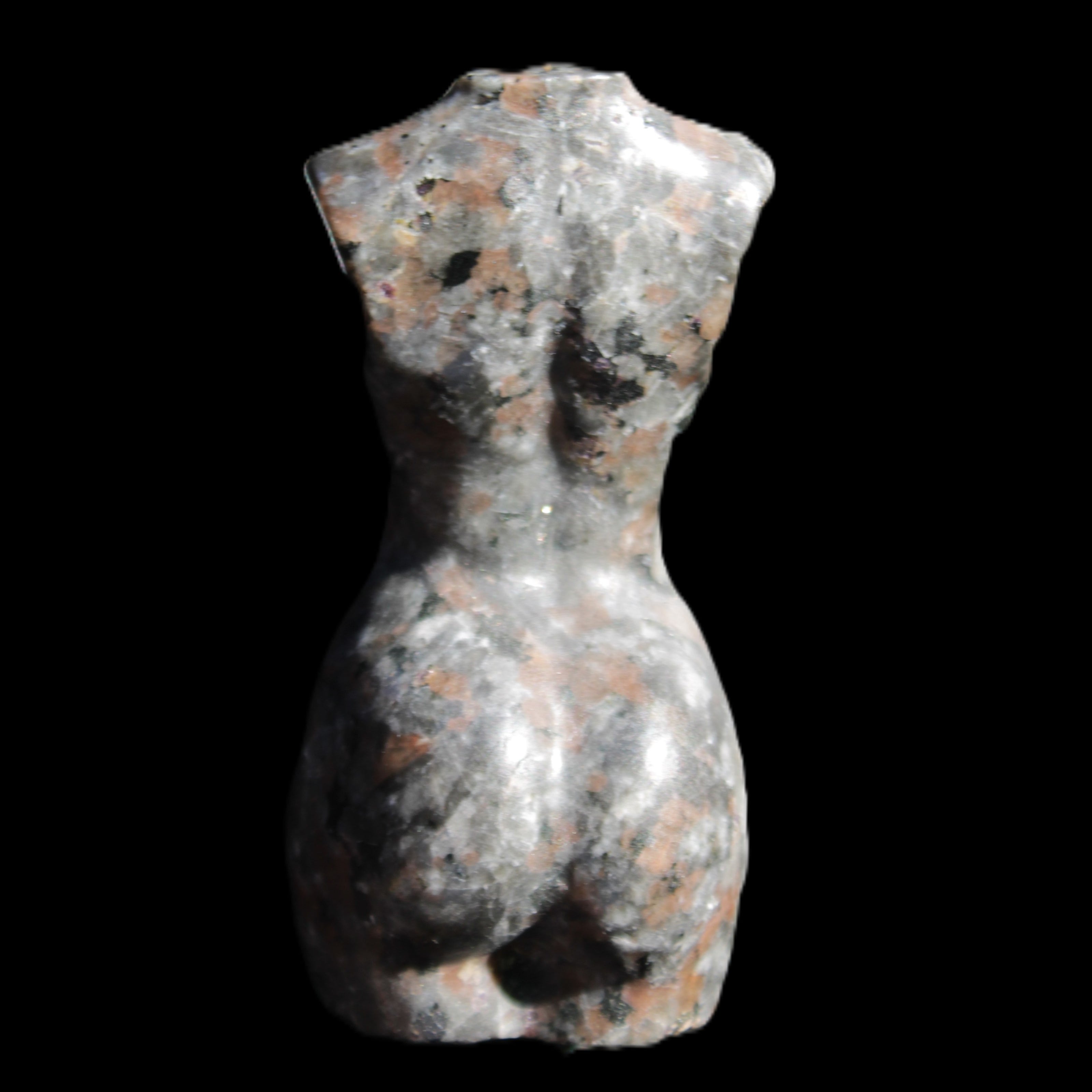 Yooperlite hand carved goddess 38*79mm 135g in sunlight - Rocks and Things Store