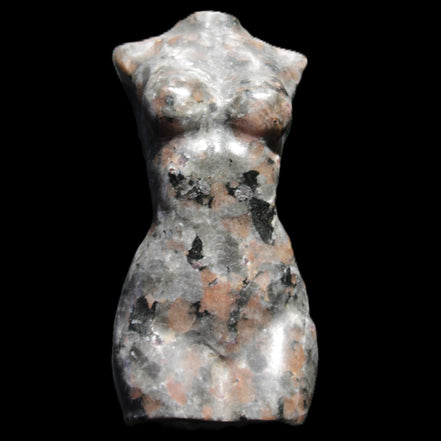 Yooperlite hand carved goddess 38*79mm 135g in sunlight - Rocks and Things Store