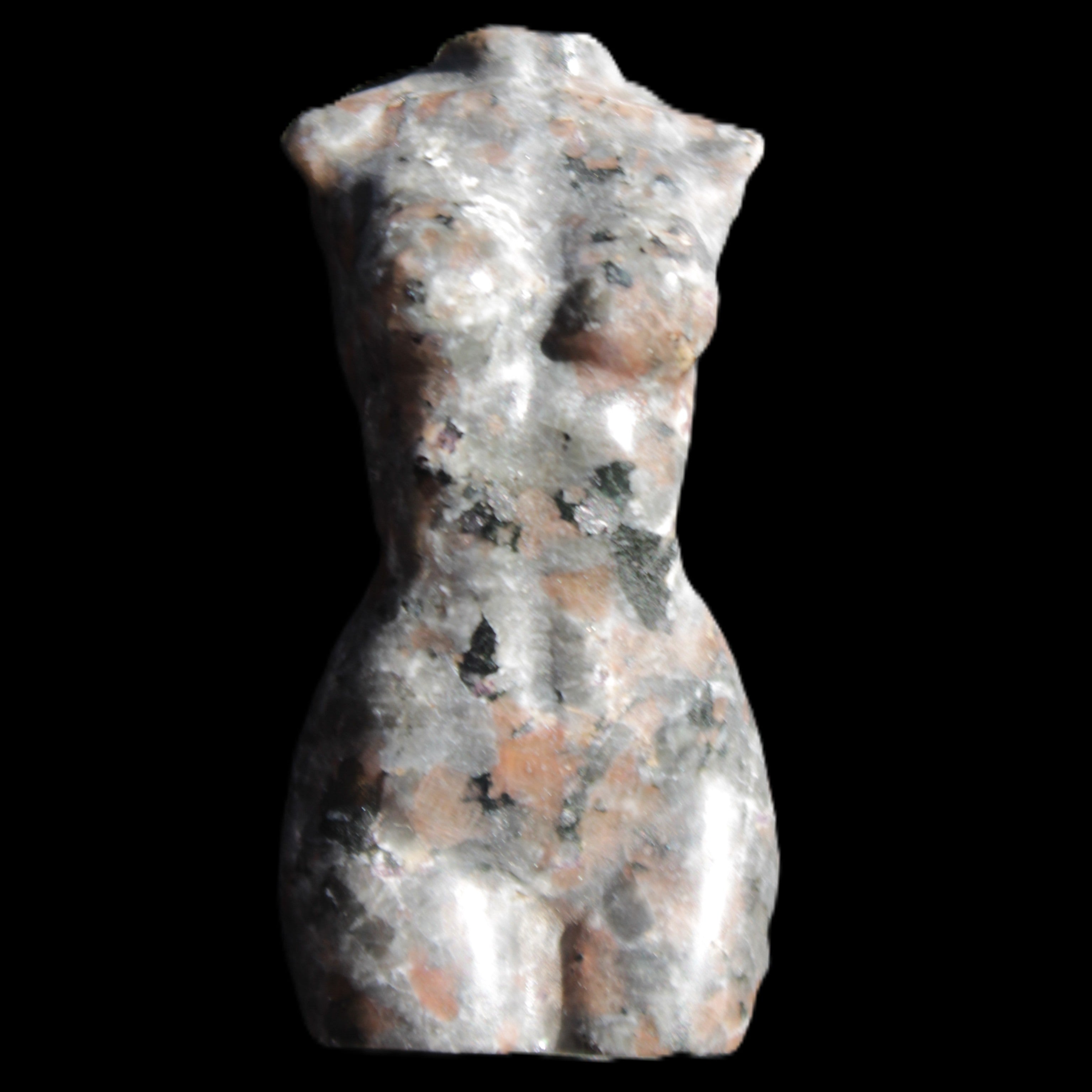 Yooperlite hand carved goddess 38*79mm 135g in sunlight - Rocks and Things Store