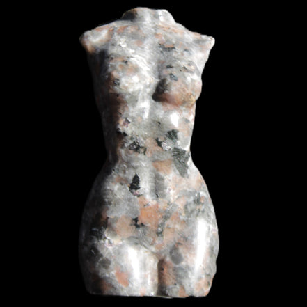 Yooperlite hand carved goddess 38*79mm 135g in sunlight - Rocks and Things Store