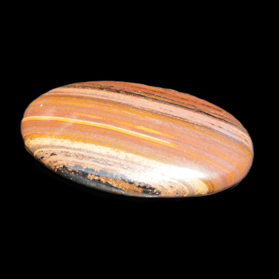 Red Tigers Eye palmstone 57mm 50g in sunlight - Rocks and Things Store