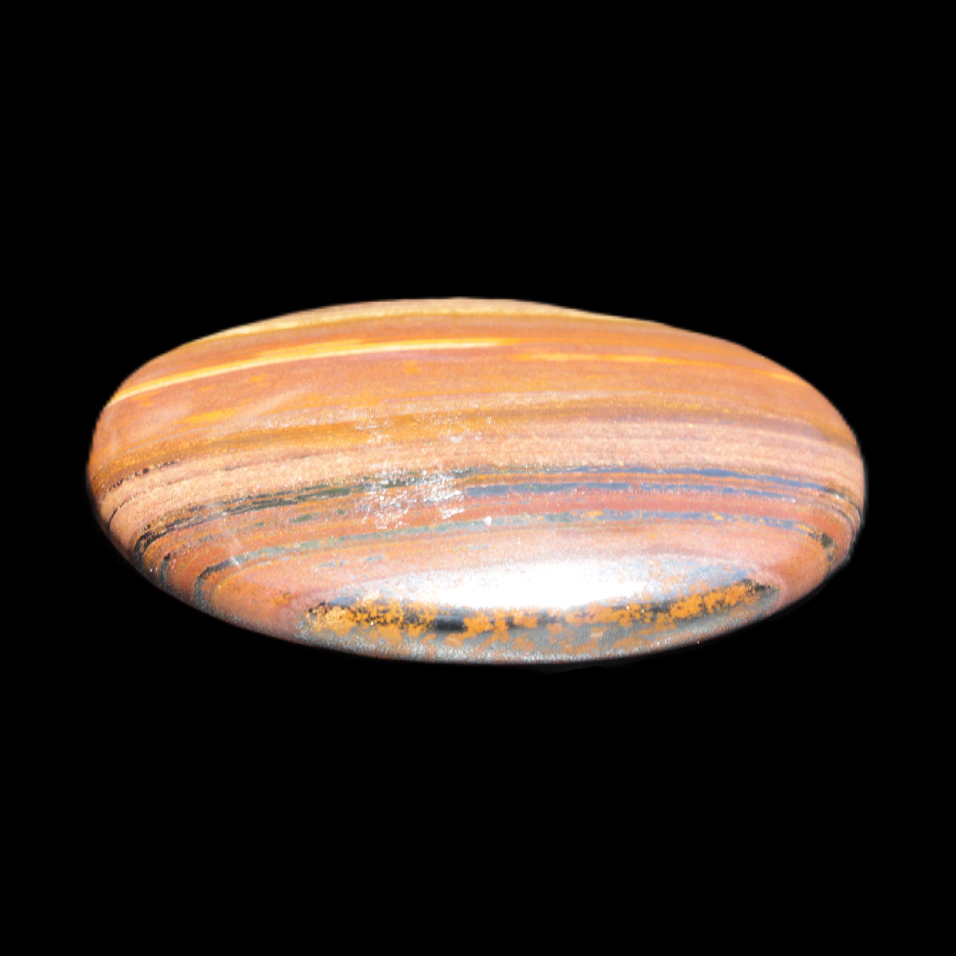 Red Tigers Eye palmstone 57mm 50g in sunlight - Rocks and Things Store