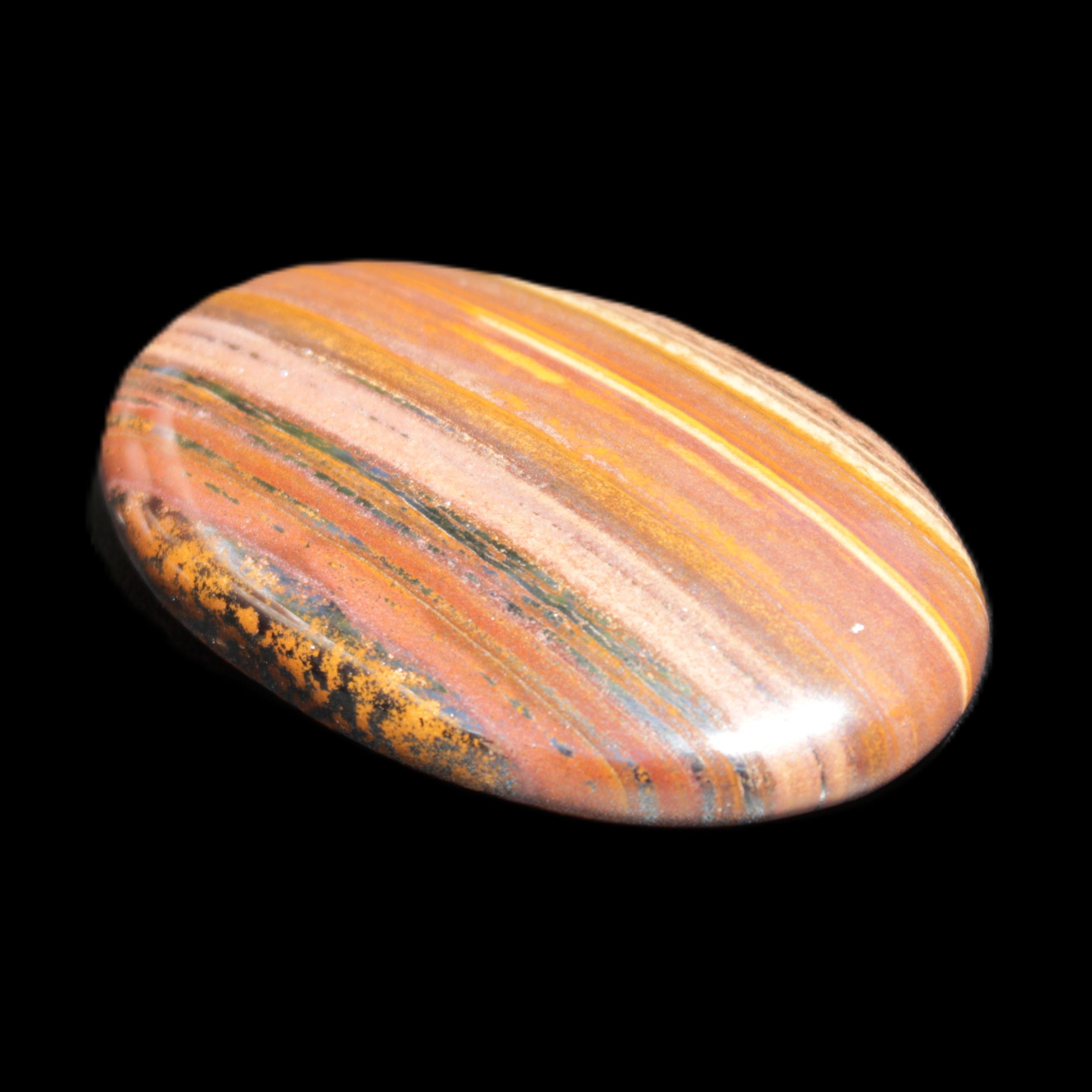 Red Tigers Eye palmstone 57mm 50g in sunlight - Rocks and Things Store