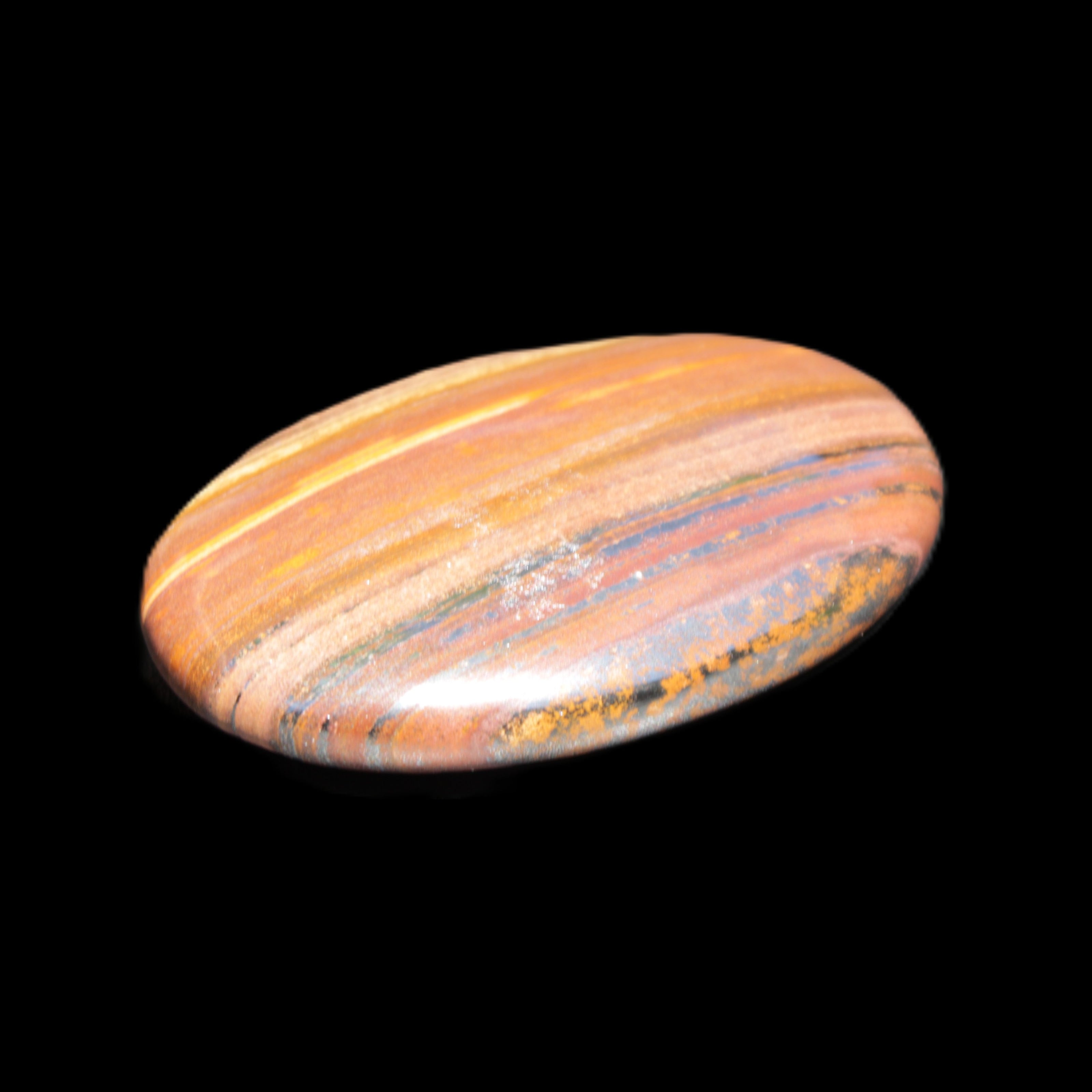 Red Tigers Eye palmstone 57mm 50g in sunlight - Rocks and Things Store