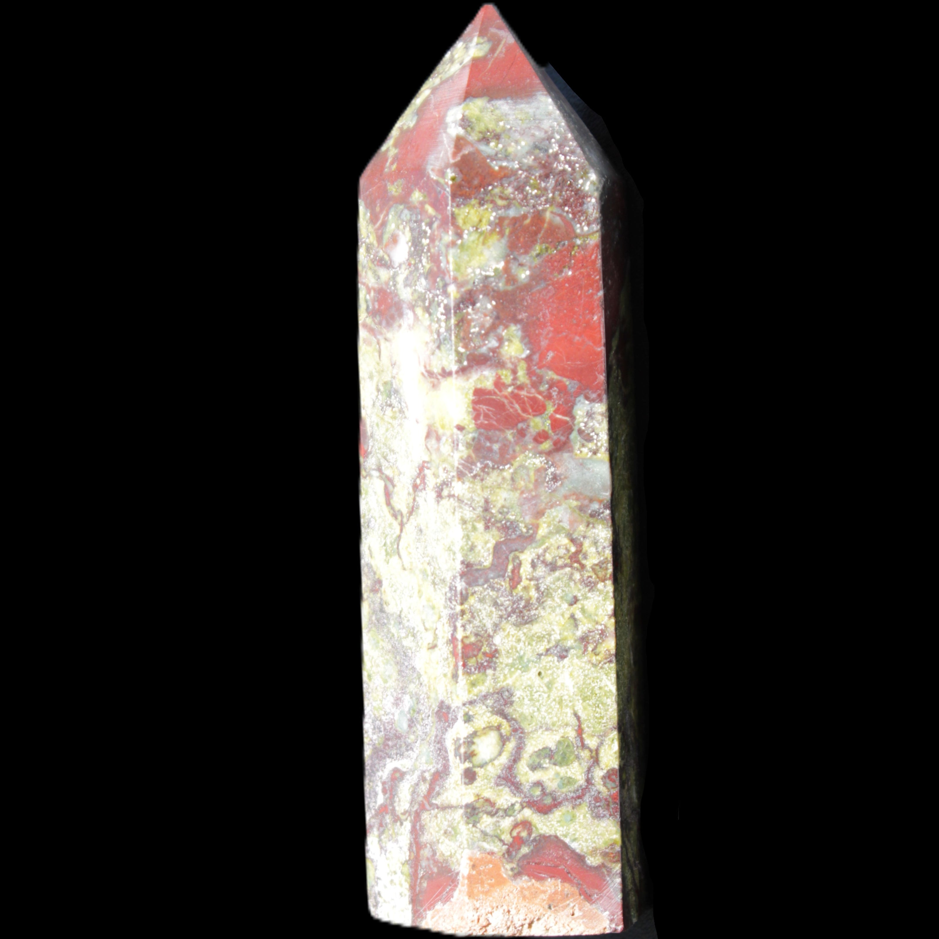 Dragons Blood Stone wand 73mm 70g in sunlight - Rocks and Things Store