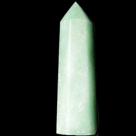 Green Aventurine wand 86mm 77g in sunlight - Rocks and Things Store