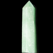 Green Aventurine wand 86mm 77g in sunlight - Rocks and Things Store