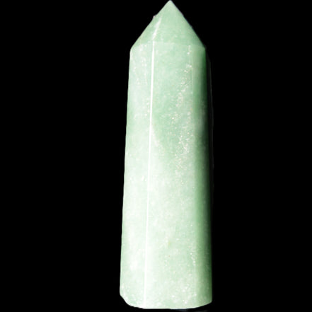 Green Aventurine wand 86mm 77g in sunlight - Rocks and Things Store