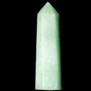 Green Aventurine wand 86mm 77g in sunlight - Rocks and Things Store