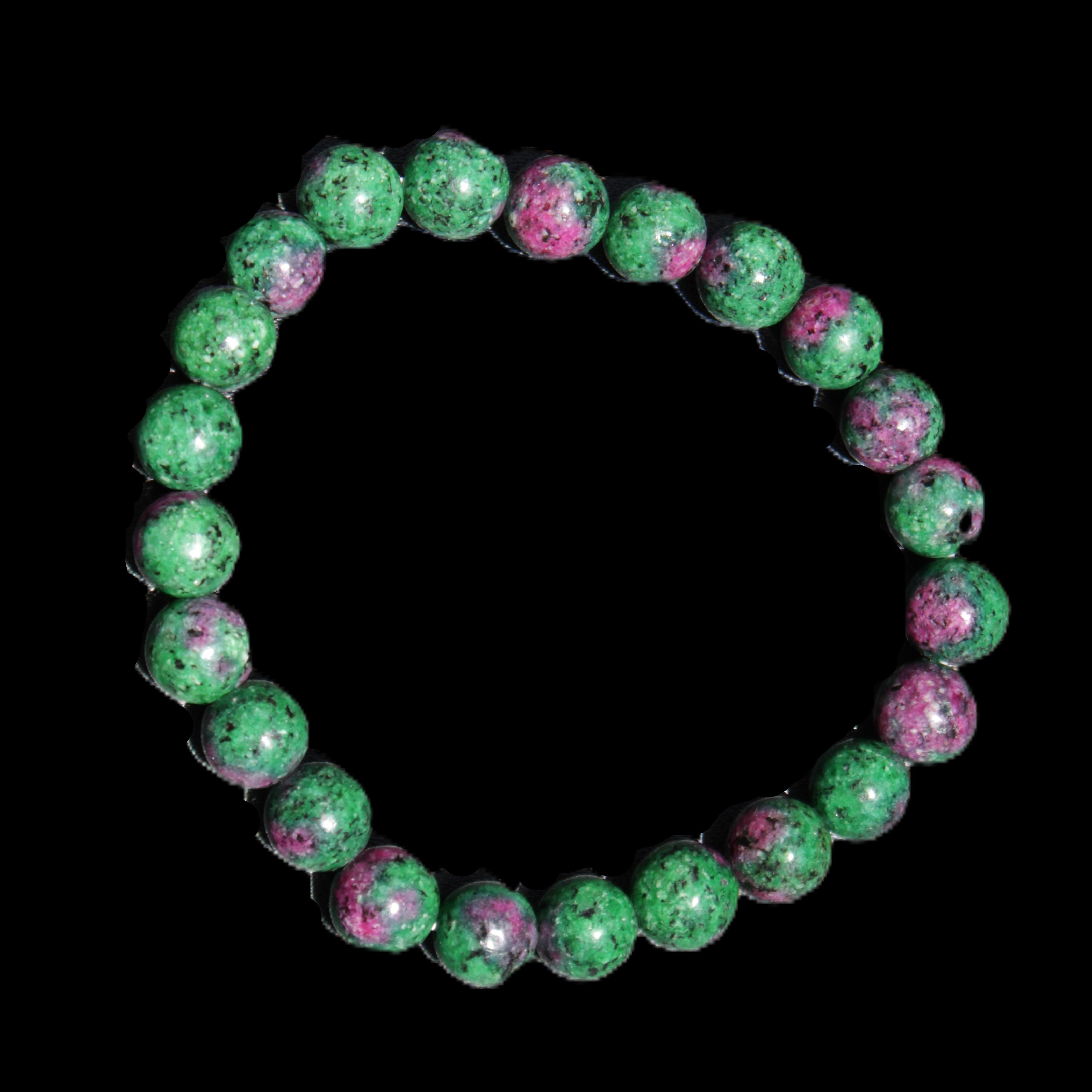 Zoisite medium elastic bracelet 18g in sunlight - Rocks and Things Store